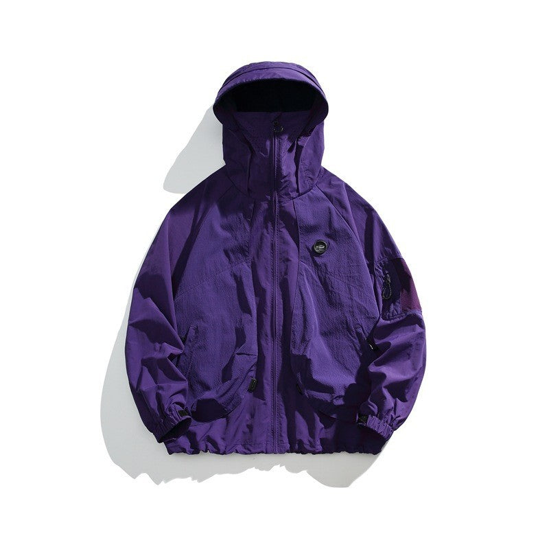 Hooded Jacket for Men Lightweight Cycling Coat Top