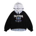Fake two hooded sweatshirts for men