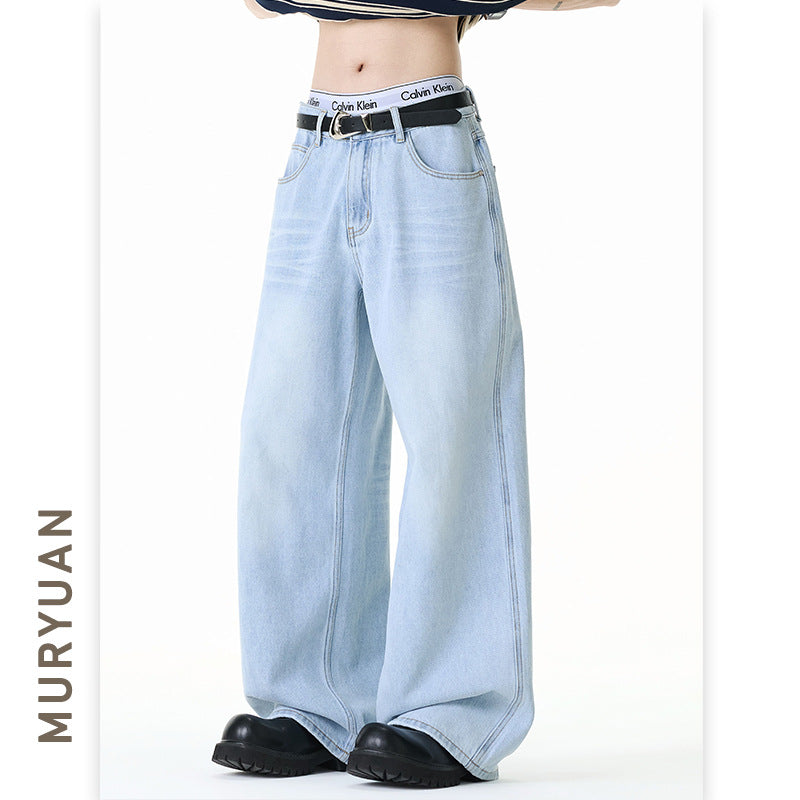 Style Baggy Light Color Denim Pants for Men