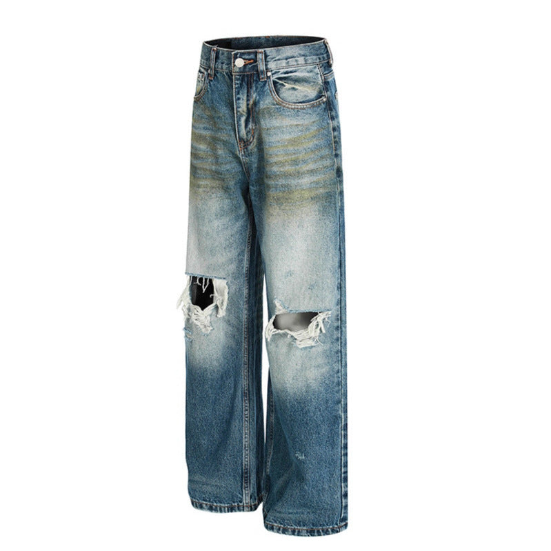 Ripped denim pants