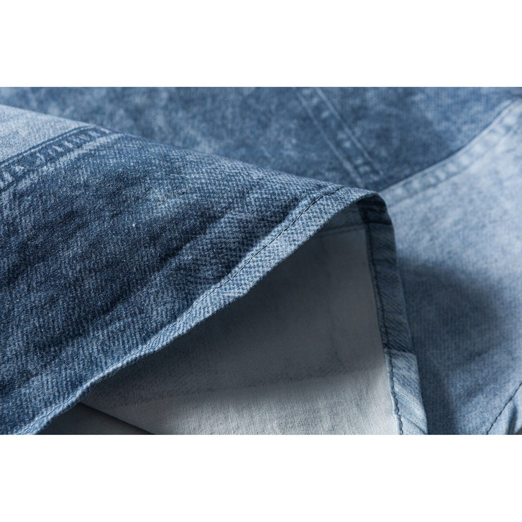 Streetwear Casual Oversized Denim Shirt for Men