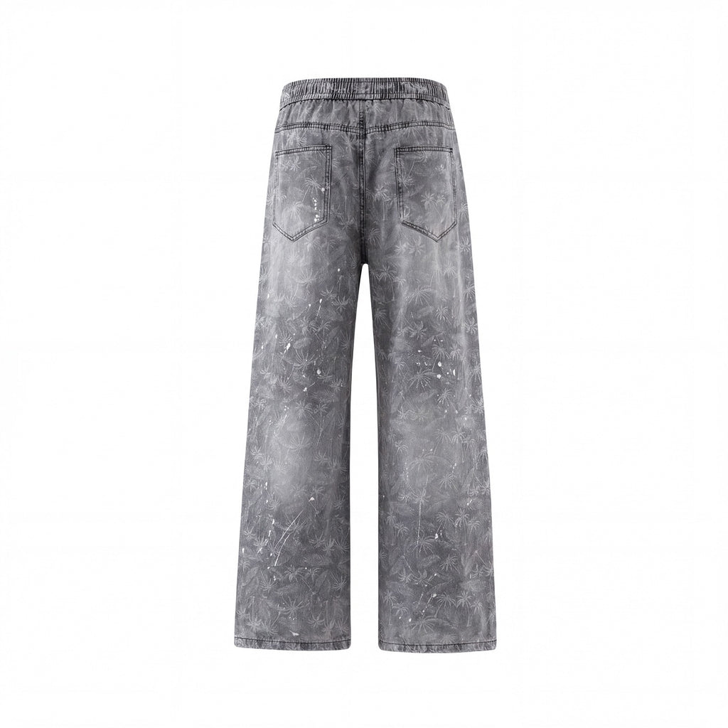 Lightweight Linen-Style Straight Leg Jeans