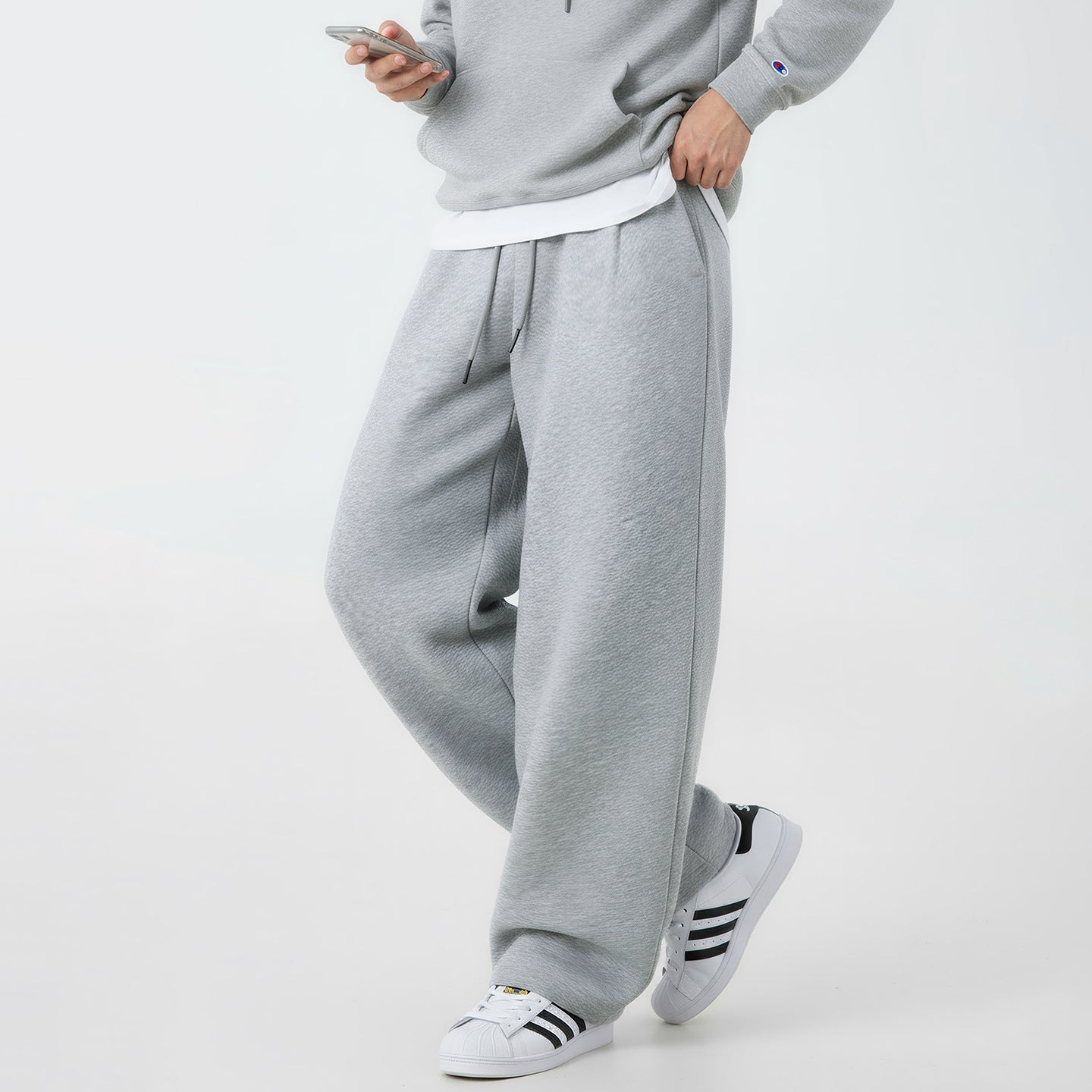 Loose straight leg pants for men