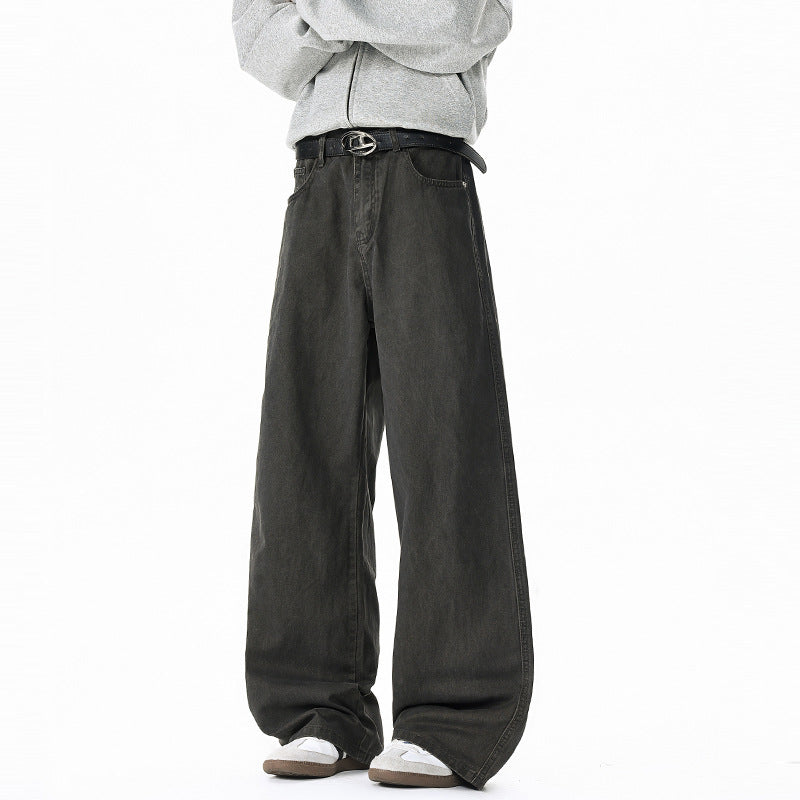 Simple Washed Cotton Casual Pants for Men and Women