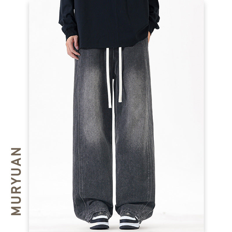 Tang Denim Pants for Men, Distressed Washed