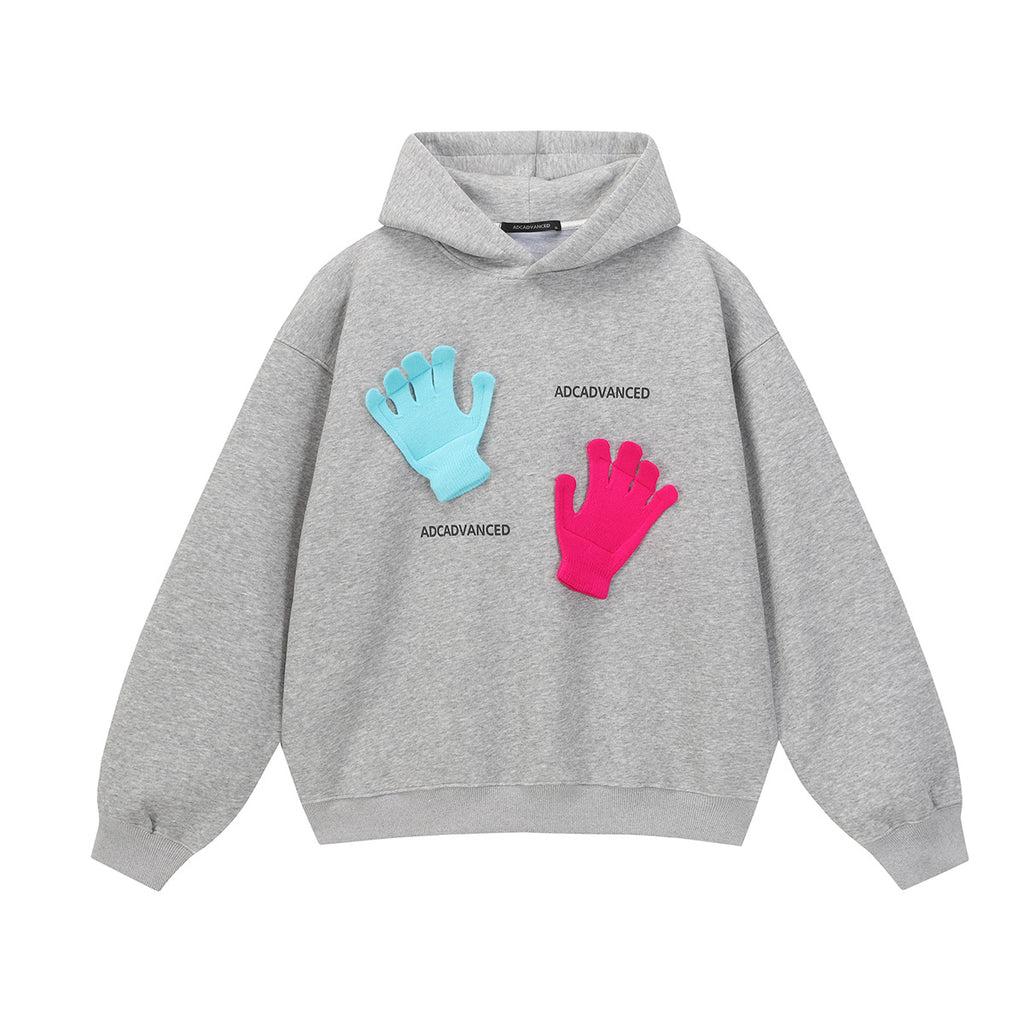 Gloves hooded sweatshirt for men and women