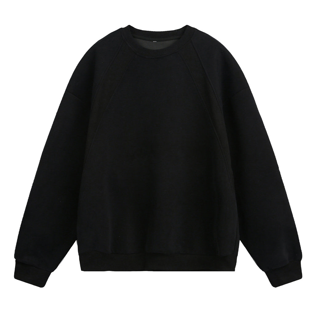 Round neck pullover hoodie for men