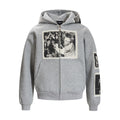 Zipper sweatshirt for men with adhesive tape