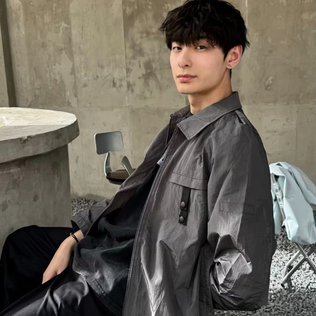 Protection Jacket for Men, Loose Zip-Up Jacket