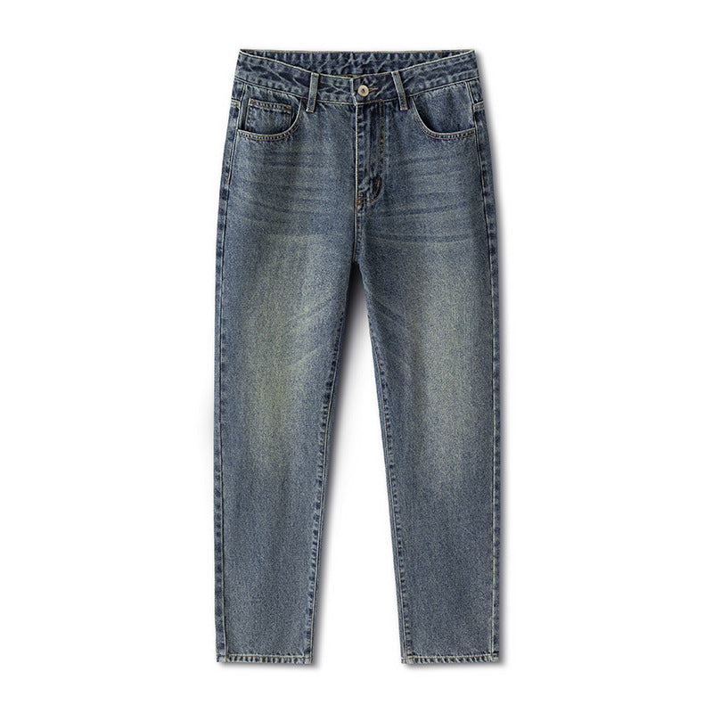 Casual Straight-Leg Harlan Denim Pants for Men
