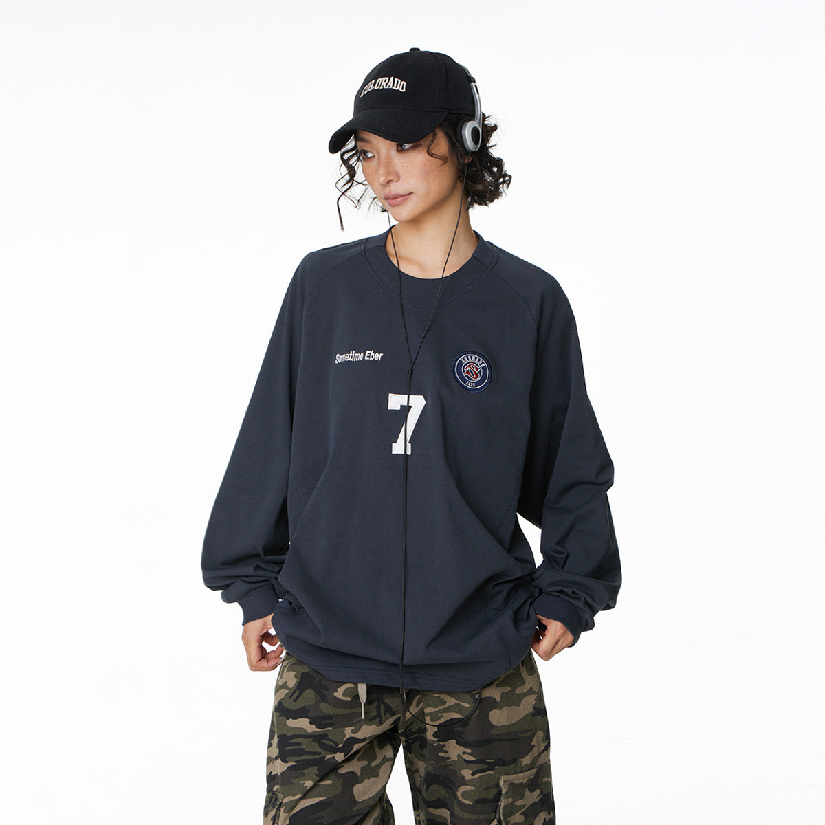 Embroidered hooded sweatshirt for men