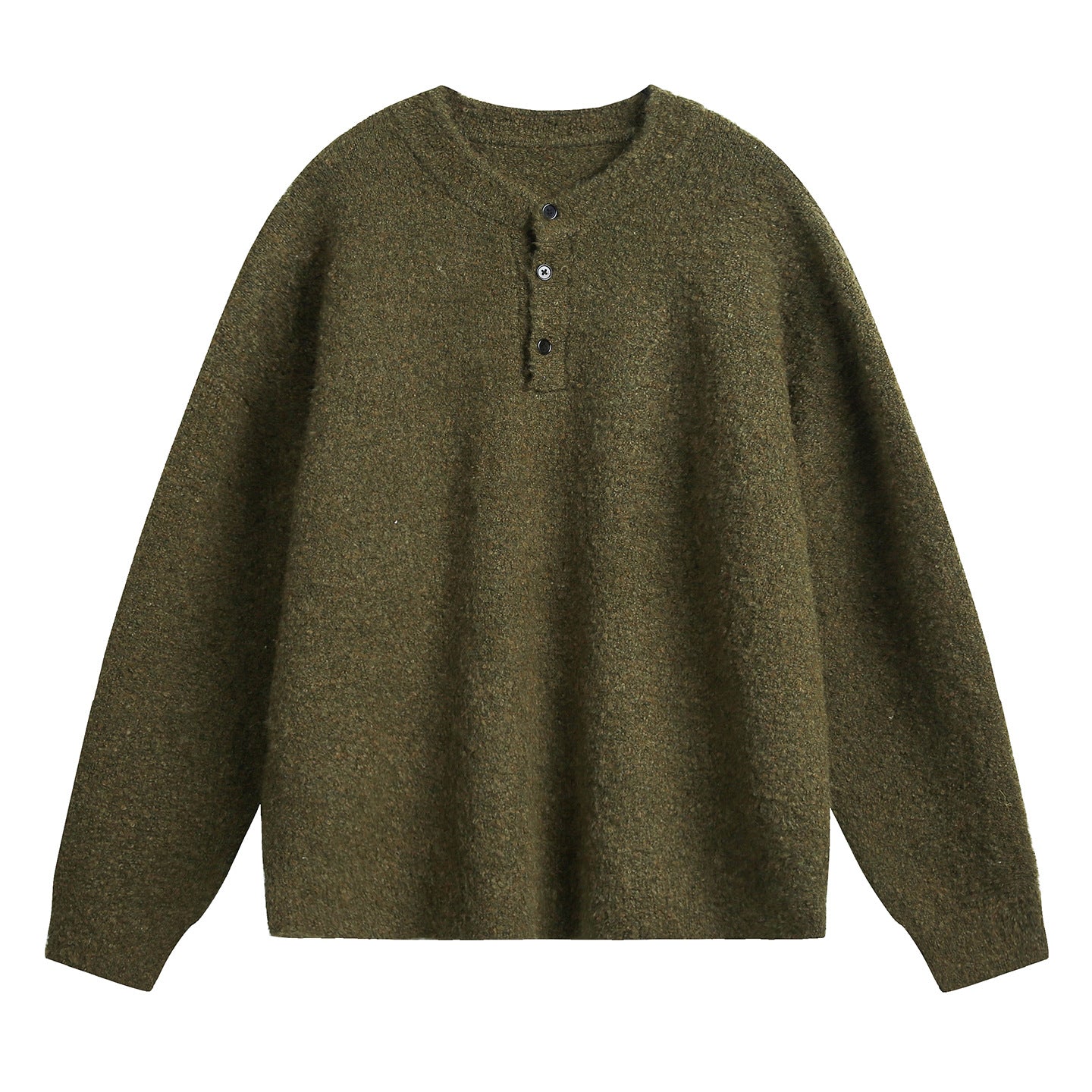 Solid color polo sweater for men