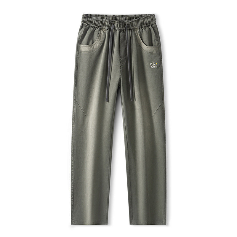 Retro Embroidered Casual Pants for Men