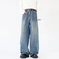 Street Deconstructed Knife-Shape Denim Pants for Men