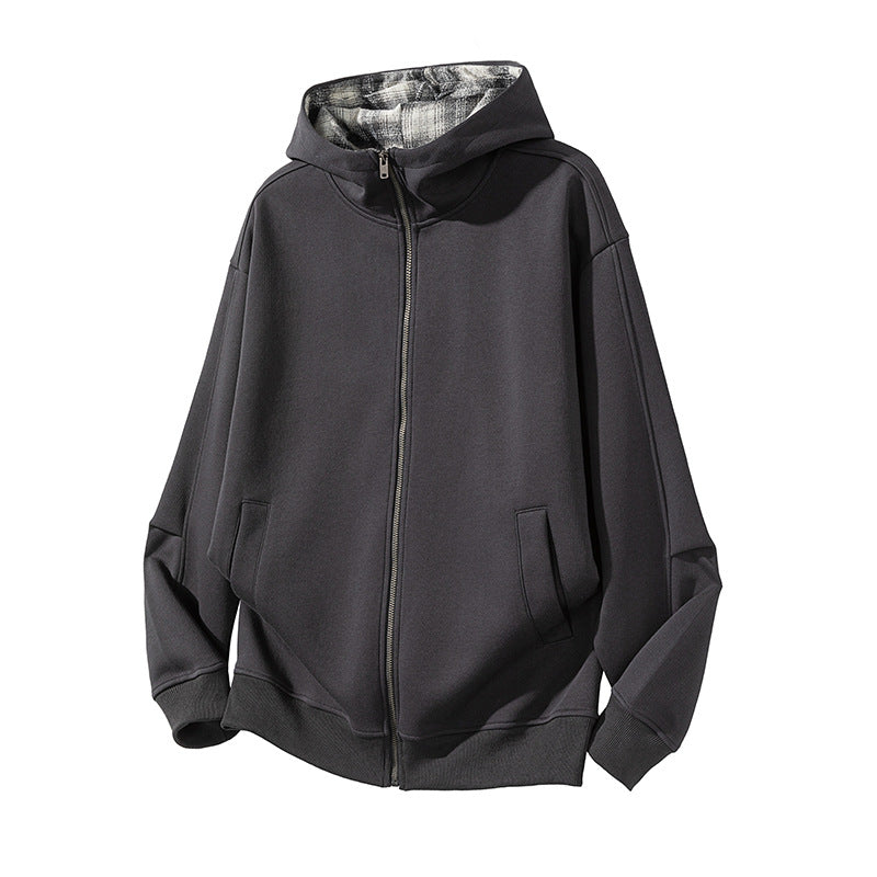 Street Style Zip-Up Hooded Sweatshirt for Men