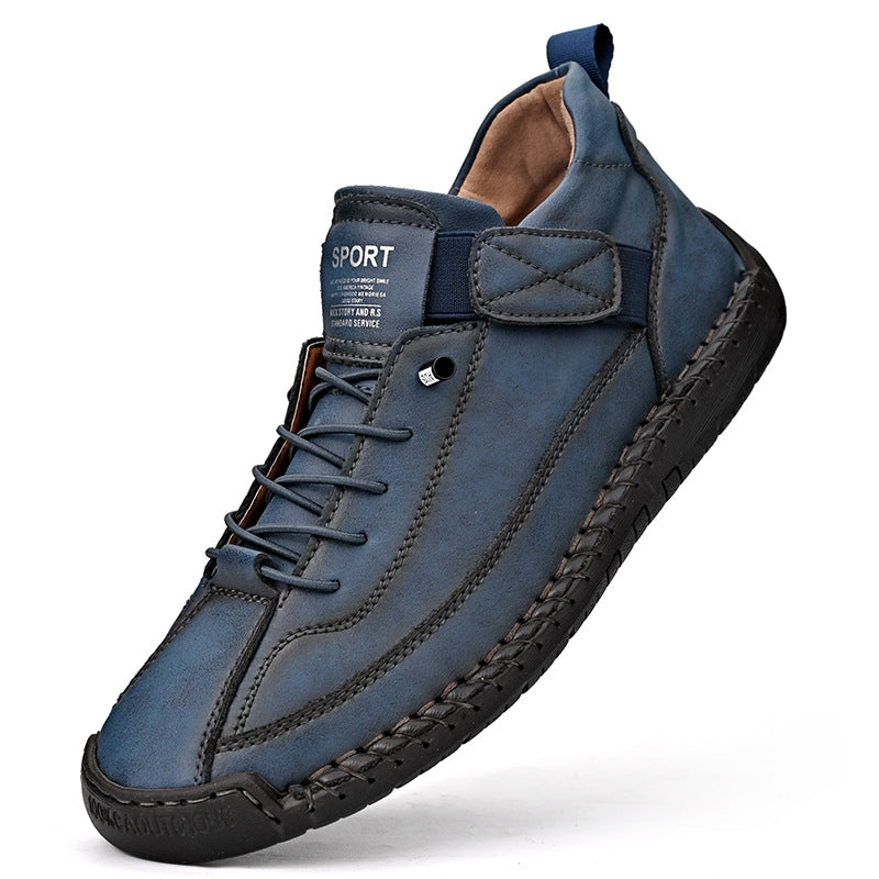 Men's mid top Martin boots outdoor casual workwear stitched men's shoes