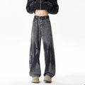 Dye-Printed Street-Style Denim Pants