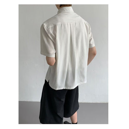 Casual Striped Short Sleeve Shirt for Men
